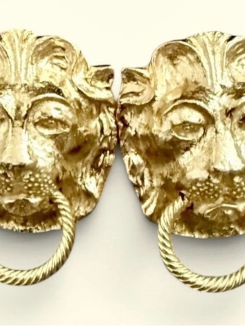 Mimi D N Gold Plated Lion Head Belt Accent - Women Accessories